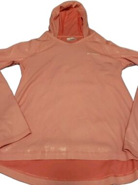 Columbia Women’s Small Coral Reflective Dot Performance Pullover Hoodie Athletic